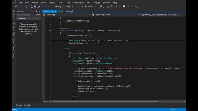 Windows Form C# conectar a BD SQL.App CajeroATM смотреть онлайн