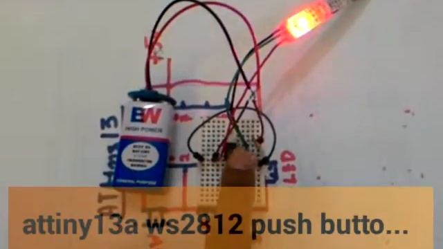 RGB LED control with Attiny13A micro controller смотреть онлайн