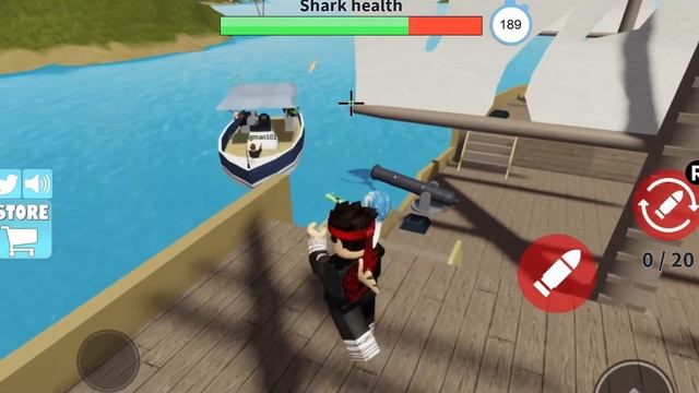 Ray Gun in Roblox Shark Bite! смотреть онлайн