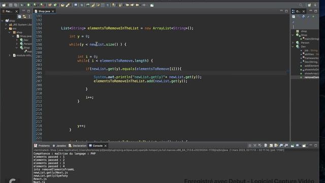 Java : Quelques méthodes d'ArrayList смотреть онлайн