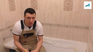 Герметизация акриловой ванны силиконовым герметиком.