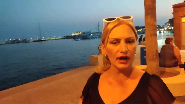 Paphos Promenade in the evening time.. Kato Paphos Harbour Cyprus смотреть онлайн