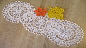 Салфетка крючком из трех мотивов. Часть 2
