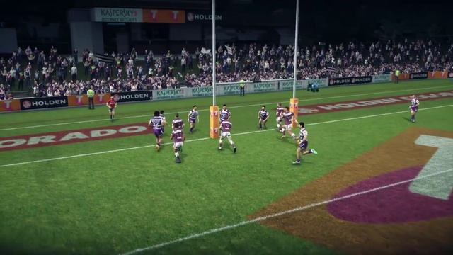 Rugby League Live 3 | Awesome A.I try of post | PC Beta Patch смотреть онлайн