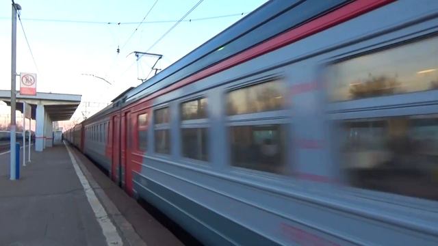 Электропоезд ЭР2Р-7049 сообщением "Черусти - Москва Казанская", станция Люберцы 2 смотреть онлайн