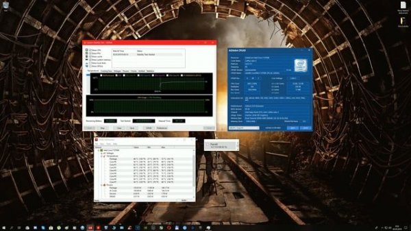 Aida64: Stress test / test stability 9700K - 5GHz  [ 3 hours ]