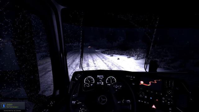Euro Truck Simulator 2 Gabarycik Mercedes Actros mp4 + winter mod смотреть онлайн