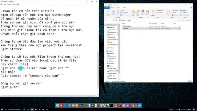 Hướng dẫn sự dụng GitHub cơ bản trên Windows смотреть онлайн