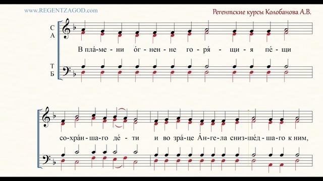 Глас 1, песнь 8, ирмос: "В пламени огненне" смотреть онлайн