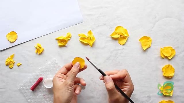 Жёлтая садовая роза из фоамирана I Из серии мастер-классов "Очей очарованье" смотреть онлайн