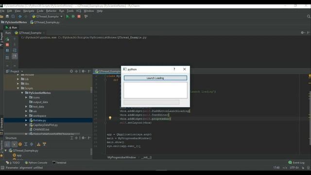 Python и PyQt класс Qthread пример многопоточности смотреть онлайн