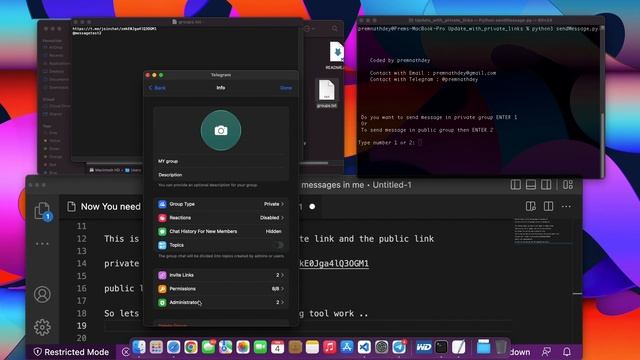 Telegram Spamming Tool | Updated with Multi Group | Caption Usage | Images Added | Private Links смотреть онлайн