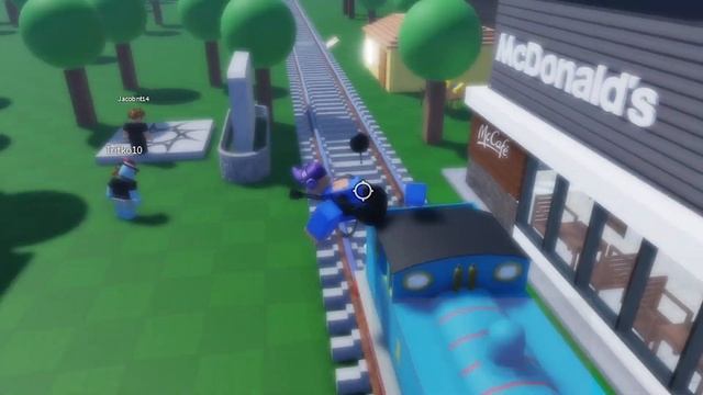 ROBLOX Get Ran Over By Thomas Train! (FUNNY MOMENTS) смотреть онлайн