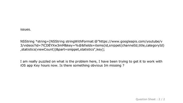 iOS : Google YouTube API v3 iOS app key, 403 error code смотреть онлайн