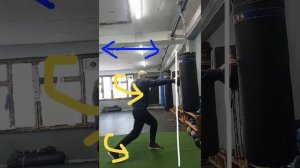 Школа бокса. Челнок-наработка возле снаряда. Подготовительное упражнение. #бокс #боксер #челнок