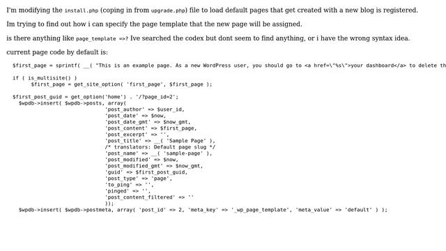Wordpress: Set a default page template to load for multi-site смотреть онлайн