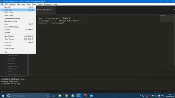 Java : Create Compiler Java in Sublime Text