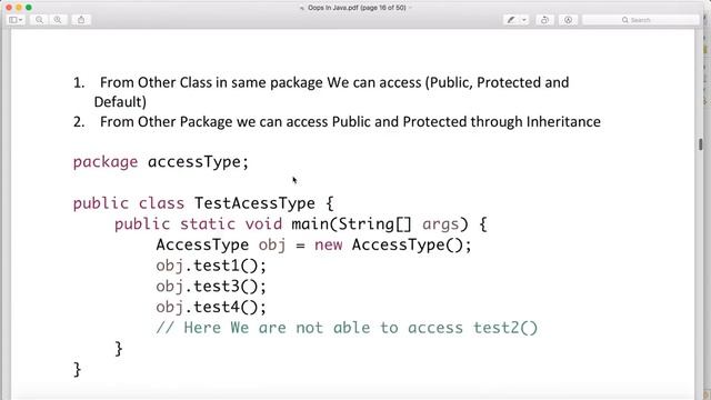 Access Modifier in Java смотреть онлайн