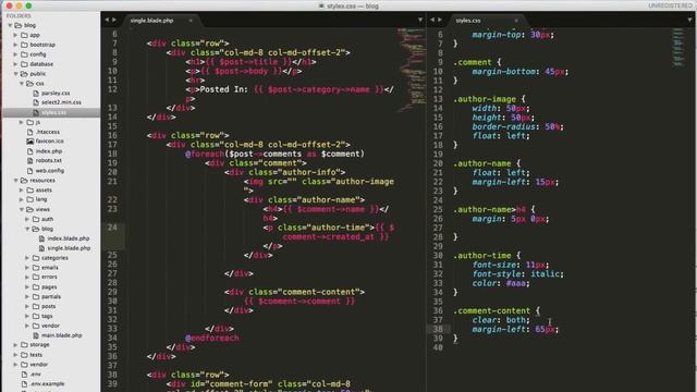 Part 41½ - Styling our Comments [How to Build a Blog with Laravel 5 Series] смотреть онлайн