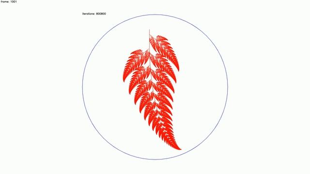 Barnsley fern is a fractal / фрактал Папоротник Барнсли смотреть онлайн