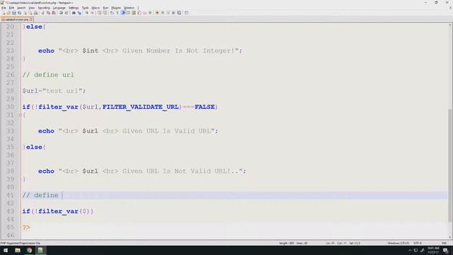 Part 5 -1 FILTER_VALIDATE_URL # FILTER_VALIDATE_INT#FILTER_VALIDATE_IP смотреть онлайн