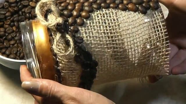 Подарок из кофейных зерен/ БАНКА ДЛЯ ХРАНЕНИЯ КОФЕ смотреть онлайн