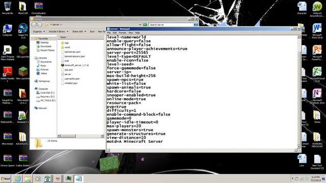 How To Create A Vanilla 1.7.10 MineCraft Server