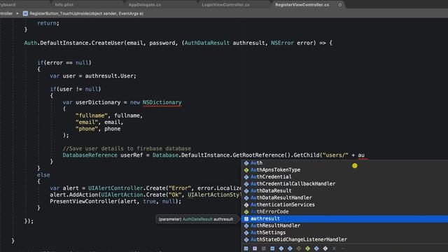 Saving user Information Locally and to Firebase - Xamarin.iOS Uber Clone App смотреть онлайн