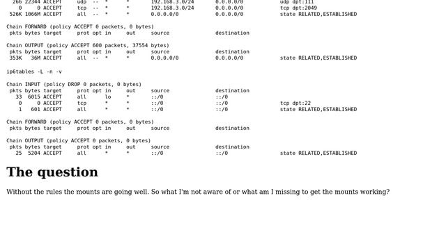 Unix & Linux: iptables, rpcbind, nfs (v4) - vagrant cannot mount смотреть онлайн