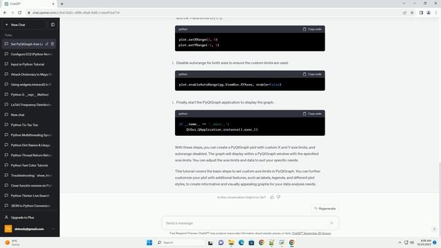 Python pyqtgraph how to set x and y axis limits on graph no autorange смотреть онлайн