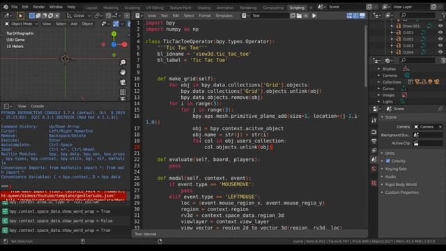 I MADE TIC TAC TOE GAME IN BLENDER | NO GAME ENGINE смотреть онлайн