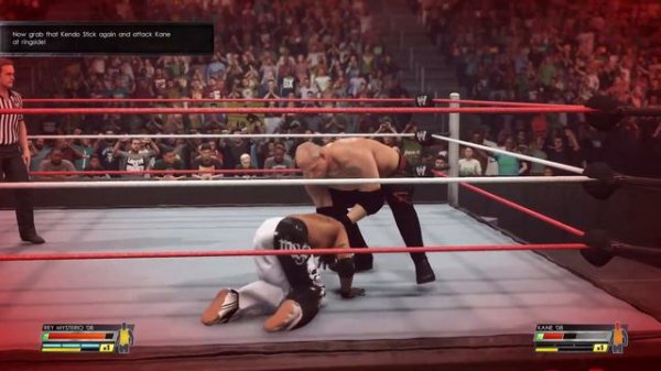 WWE 2K22 showcase match 5 complete all objectives Rey Mysterio vs Kane at Cyber Sunday