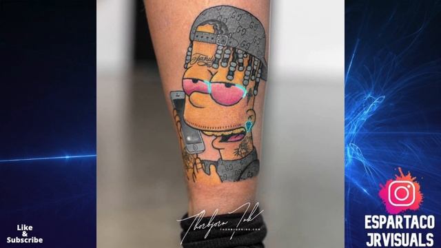 Bart simpson Tattoo | Best Tattoo 2021 | Tattoo animation |LED tattoo #Shorts смотреть онлайн