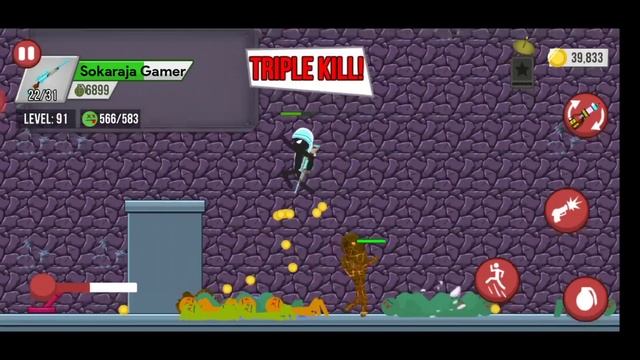 600 Zombie Chapter 5 The lab level 91-92 Stickman Zombie Shooter android game смотреть онлайн