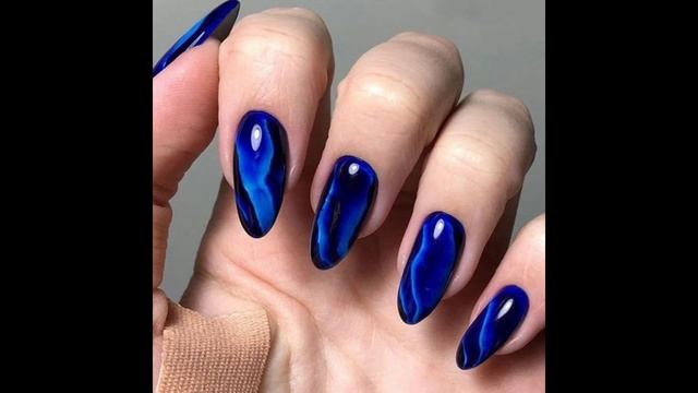 Синий маникю 2021 | Blue Nails | Сиий маникюр фото. Тренд сезона 2021 | Синий дизайн ногтей смотреть онлайн