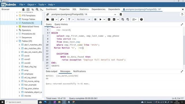 PostgreSQL exception handling, User define exception handling (English, Hindi) #VD38 смотреть онлайн