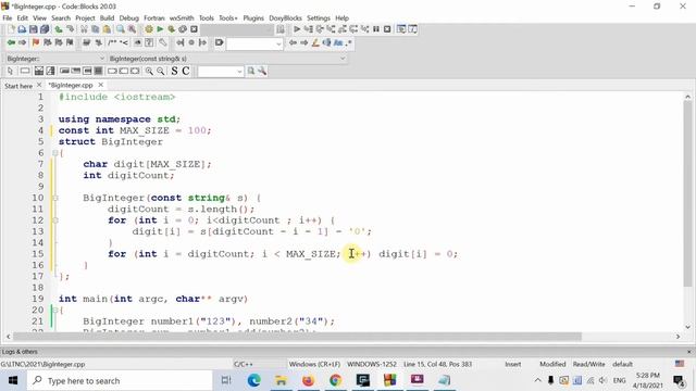 BigInteger смотреть онлайн