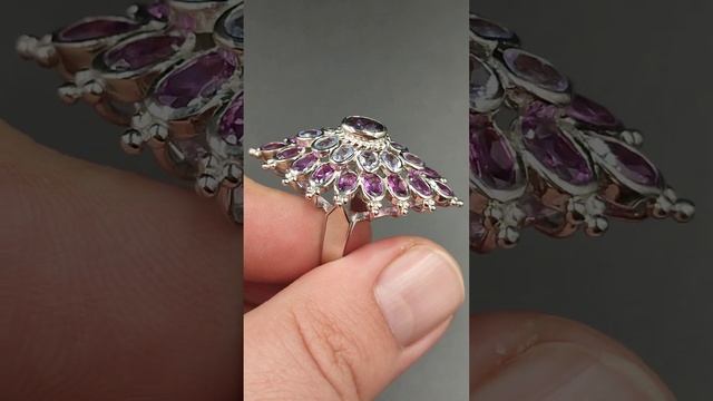 Иолит из Африки, родолит гранат из Африки, танзанит из Танзании в серебре 925 р.18 смотреть онлайн