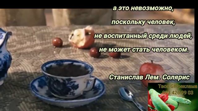 человек, не воспитанный среди людей, не может стать человеком. Станислав Лем. Солярис смотреть онлайн