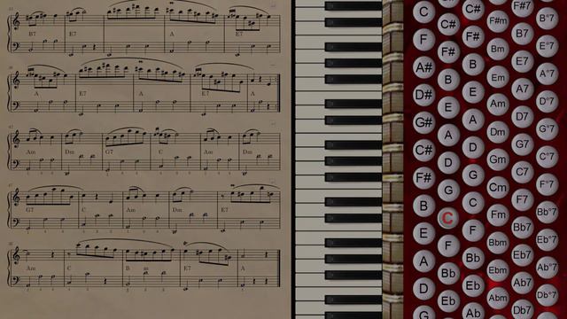 Chopin - Waltz in A minor B.150 , Op. Accordion Tutorial смотреть онлайн