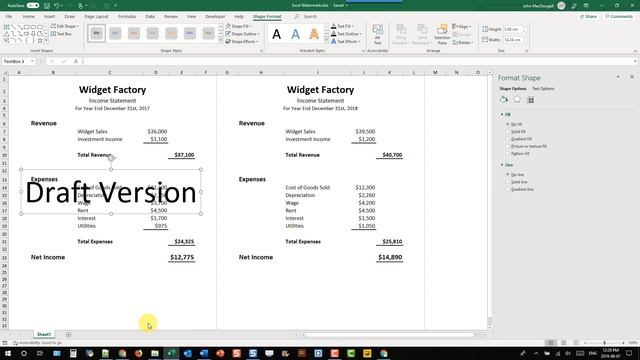 Easy Method To Create A Watermark In Excel смотреть онлайн
