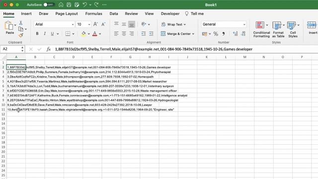 How to split CSV file into column in #Google Sheets and #Excel смотреть онлайн