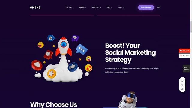 Omens - Multipurpose Creative WordPress Theme spa amp beauty Business Agency смотреть онлайн