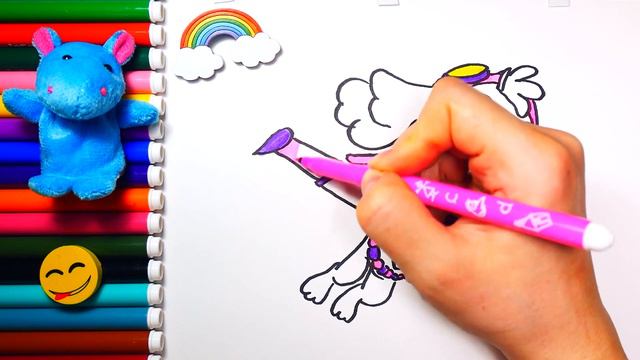 Рисование и Раскраска Щенячий Патруль Скай для Детей - Drawing and Coloring Paw Patrol Skye for Kid смотреть онлайн