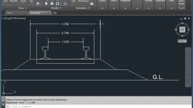 How to draw (rail way track ) Permanent way in Embankment in Autocad смотреть онлайн