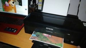 Printing Epson L130 Color page test (Plain A4)