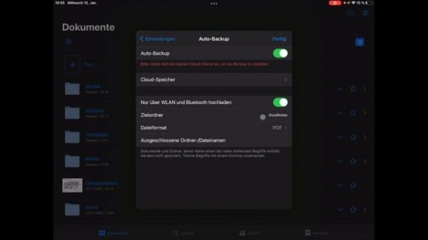 GoodNotes Backup per webdav