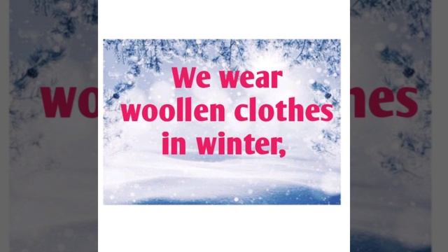 Winter Poem | Poem On Winter Season In English | Poem On Winter | Winter Season Poem