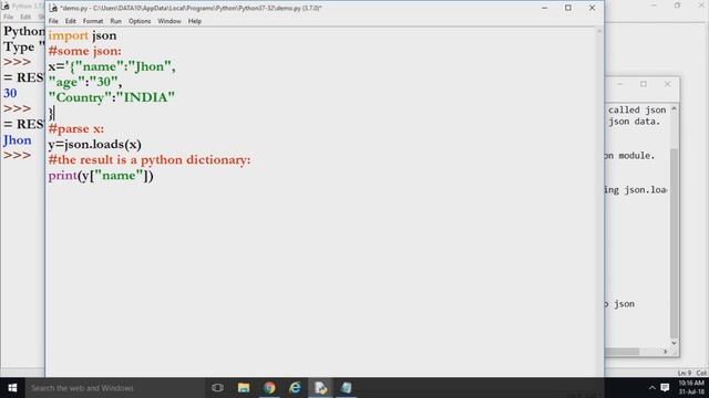 Tutorial -23 Python JSON storing and exchanging data. смотреть онлайн