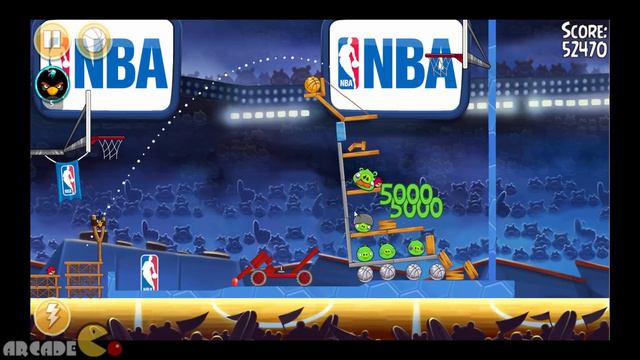 Angry Birds Seasons: NBA HAM Dunk Level 1-6 Walkthrough 3 Star смотреть онлайн